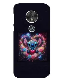 Чехол для Motorola MOTO G7 Play с картинкой «Stitch в цветах»