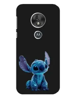 Чехол для Motorola MOTO G7 Play с картинкой «Стич на черном»