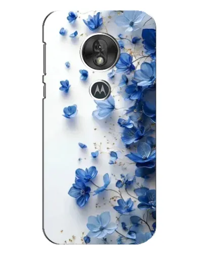 Чехол для Motorola MOTO G7 Play с картинкой «Голубой цветочный каскад»