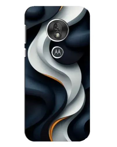 Чехол для Motorola MOTO G7 Play с картинкой «Объемные черно-белые ленты»