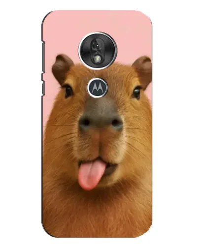 Чехол для Motorola MOTO G7 Play с картинкой «Капибара с языком» Чехол для Motorola MOTO G7 Play с картинкой «Капибара с языком»