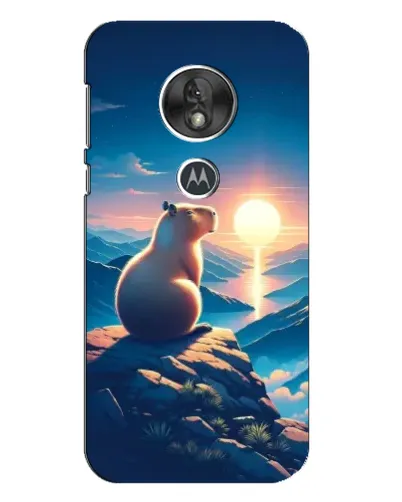 Чехол для Motorola MOTO G7 Play с картинкой «Закат солнца с капибарой» Чехол для Motorola MOTO G7 Play с картинкой «Закат солнца с капибарой»
