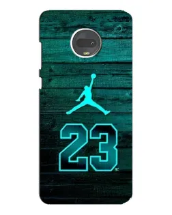 Чехол для Motorola MOTO G7 Plus с картинкой «Jordan Cyan 23»