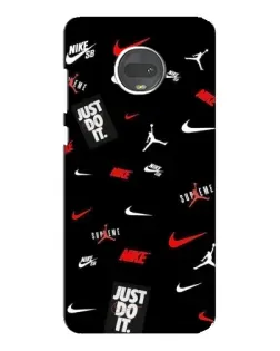 Чехол для Motorola MOTO G7 Plus с картинкой «Nike Mix Pattern»