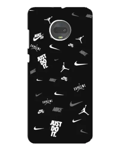 Чехол для Motorola MOTO G7 Plus с картинкой «Nike Black Pattern» Чехол для Motorola MOTO G7 Plus с картинкой «Nike Black Pattern»