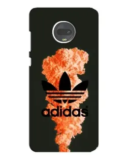 Чехол для Motorola MOTO G7 Plus с картинкой «Оранжевый дым Adidas»