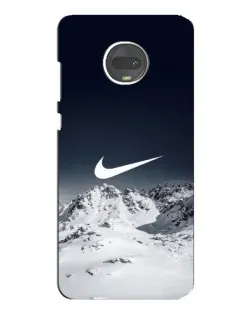 Чехол для Motorola MOTO G7 Plus с картинкой «Nike — зимние горы»
