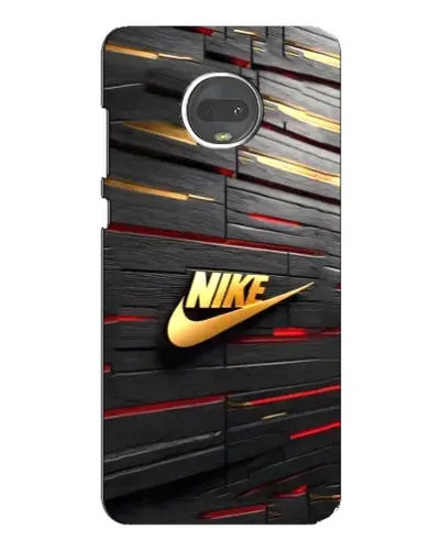 Чехол для Motorola MOTO G7 Plus с картинкой «Золотой Nike на металле»