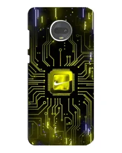 Чехол для Motorola MOTO G7 Plus с картинкой «Nike — золотая искра»