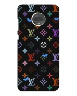 Чехол для Motorola MOTO G7 Plus с картинкой «Цветная монограмма LV»