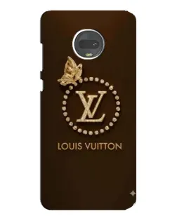 Чехол для Motorola MOTO G7 Plus с картинкой «LV — золотая печать»