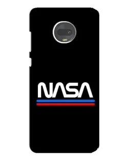 Чехол для Motorola MOTO G7 Plus с картинкой «NASA — классика Red Blue»