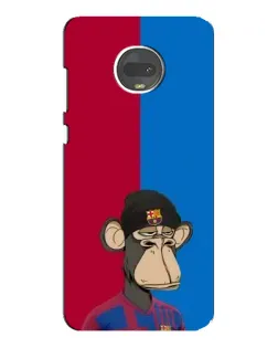 Чехол для Motorola MOTO G7 Plus с картинкой «Bored Ape — фанат Барсы»
