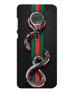 Чехол для Motorola MOTO G7 Plus с картинкой «Gucci — змея на полосе» Чехол для Motorola MOTO G7 Plus с картинкой «Gucci — змея на полосе»