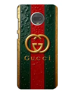 Чехол для Motorola MOTO G7 Plus с картинкой «Gucci — фирменная полоса и золото» Чехол для Motorola MOTO G7 Plus с картинкой «Gucci — фирменная полоса и золото»