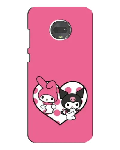 Чехол для Motorola MOTO G7 Plus с картинкой «Kuromi и My Melody»