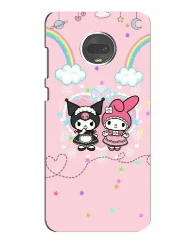 Чехол для Motorola MOTO G7 Plus с картинкой «My Melody и Kuromi»