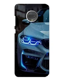 Чехол для Motorola MOTO G7 Plus с картинкой «Взгляд BMW с синими фарами» Чехол для Motorola MOTO G7 Plus с картинкой «Взгляд BMW с синими фарами»
