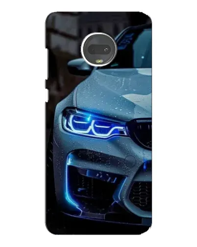 Чехол для Motorola MOTO G7 Plus с картинкой «Взгляд BMW с синими фарами»