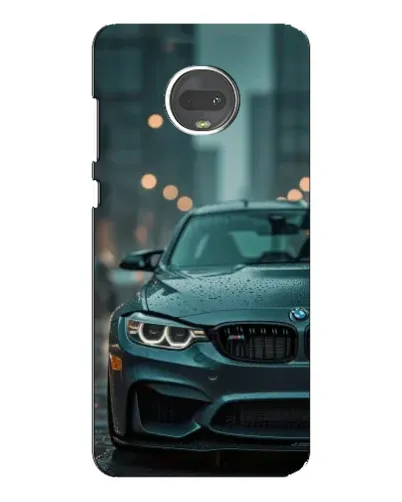 Чехол для Motorola MOTO G7 Plus с картинкой «BMW в огнях города»