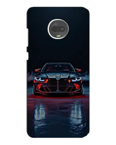 Чехол для Motorola MOTO G7 Plus с картинкой «BMW на мокрой дороге»