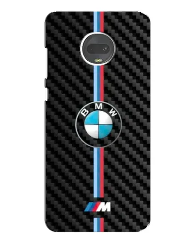 Чехол для Motorola MOTO G7 Plus с картинкой «Эмблема BMW и карбон»