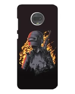 Чехол для Motorola MOTO G7 Plus с картинкой «PUBG — огненный силуэт» Чехол для Motorola MOTO G7 Plus с картинкой «PUBG — огненный силуэт»