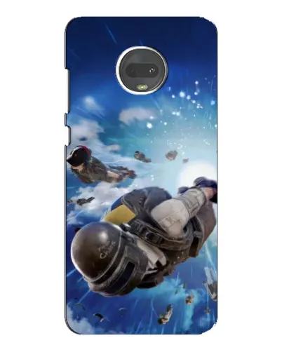 Чехол для Motorola MOTO G7 Plus с картинкой «Десант PUBG — прыжок»