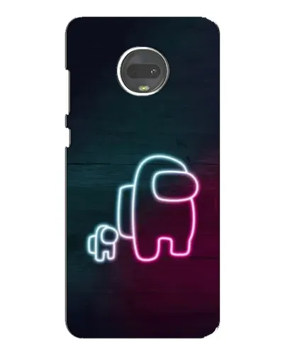 Чехол для Motorola MOTO G7 Plus с картинкой «Among Us неон-арт» Чехол для Motorola MOTO G7 Plus с картинкой «Among Us неон-арт»