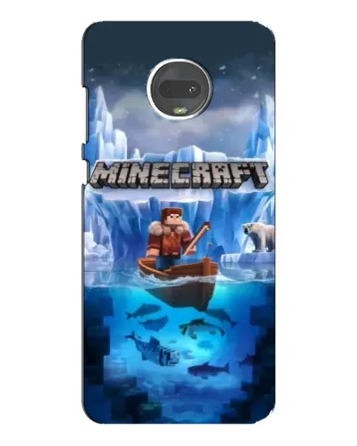Чехол для Motorola MOTO G7 Plus с картинкой «Minecraft ледяной мир»