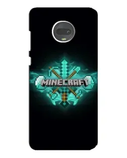 Чехол для Motorola MOTO G7 Plus с картинкой «Minecraft Diamond лого»