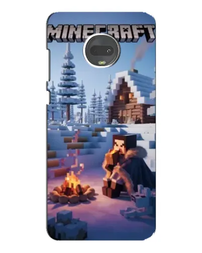 Чехол для Motorola MOTO G7 Plus с картинкой «Зимний Minecraft»