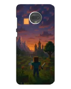 Чехол для Motorola MOTO G7 Plus с картинкой «Стив у башни»