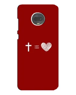Чехол для Motorola MOTO G7 Plus с картинкой «Уравнение любви»