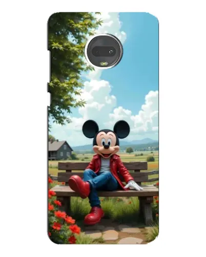 Чехол для Motorola MOTO G7 Plus с картинкой «Микки на скамейке» Чехол для Motorola MOTO G7 Plus с картинкой «Микки на скамейке»