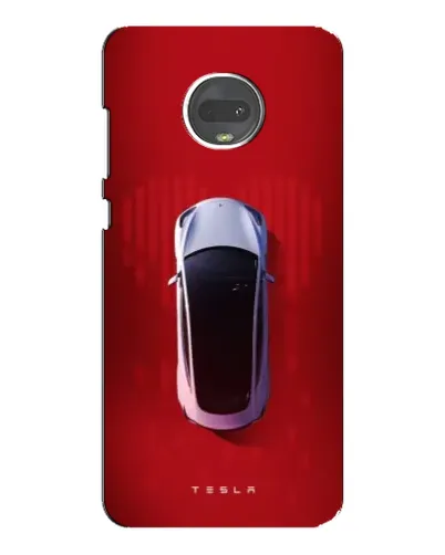 Чехол для Motorola MOTO G7 Plus с картинкой «Tesla Top View»