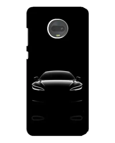 Чехол для Motorola MOTO G7 Plus с картинкой «Силуэт Tesla Night»