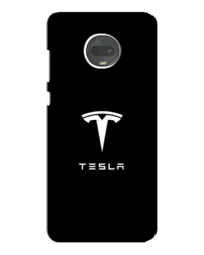 Чехол для Motorola MOTO G7 Plus с картинкой «Tesla White Logo»