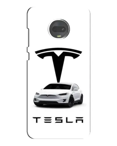 Чехол для Motorola MOTO G7 Plus с картинкой «Tesla White Style»