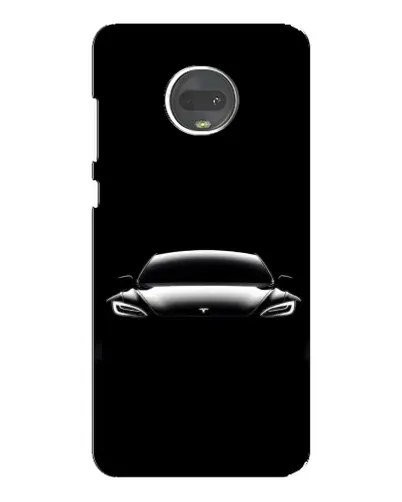 Чехол для Motorola MOTO G7 Plus с картинкой «Фары Tesla Night»