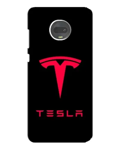 Чехол для Motorola MOTO G7 Plus с картинкой «Tesla Red Logo»