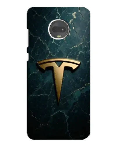 Чехол для Motorola MOTO G7 Plus с картинкой «Мраморная Tesla Gold»