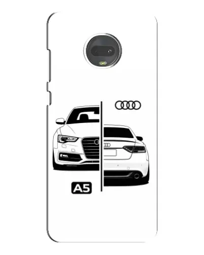 Чехол для Motorola MOTO G7 Plus с картинкой «Audi — контрастный дизайн»