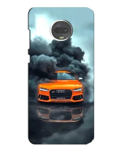 Чехол для Motorola MOTO G7 Plus с картинкой «Audi в облаках дыма»