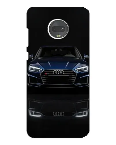 Чехол для Motorola MOTO G7 Plus с картинкой «Audi — ночное отражение»