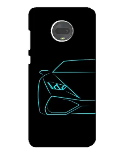 Чехол для Motorola MOTO G7 Plus с картинкой «Голубой силуэт Lamborghini» Чехол для Motorola MOTO G7 Plus с картинкой «Голубой силуэт Lamborghini»