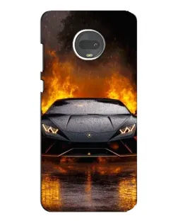 Чехол для Motorola MOTO G7 Plus с картинкой «Lamborghini в огне» Чехол для Motorola MOTO G7 Plus с картинкой «Lamborghini в огне»