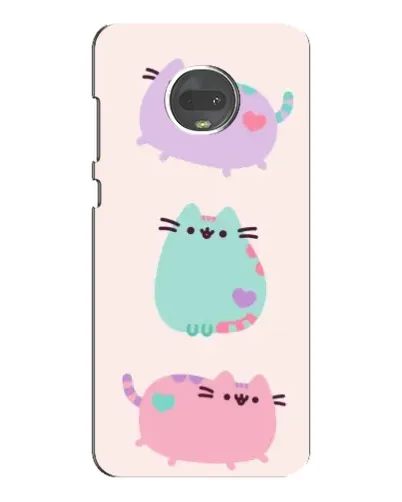 Чехол для Motorola MOTO G7 Plus с картинкой «Pusheen трио»