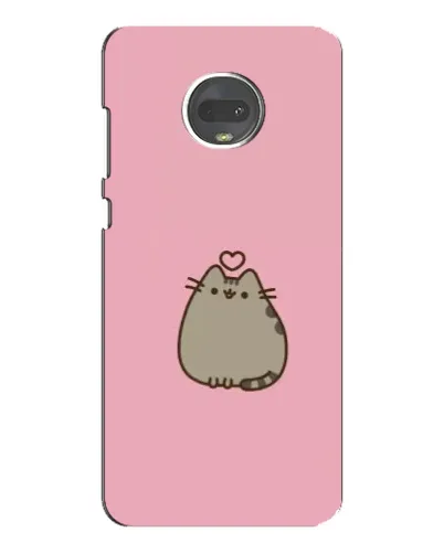 Чехол для Motorola MOTO G7 Plus с картинкой «Pusheen сердце»