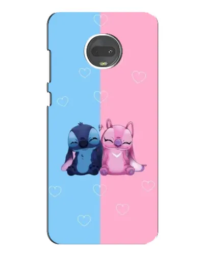 Чехол для Motorola MOTO G7 Plus с картинкой «Stitch и Angel Love»